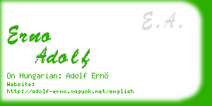 erno adolf business card