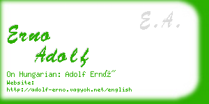 erno adolf business card